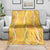 Hawaii Maile Lei Blanket With Yellow Monstera Pattern