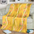 Hawaii Maile Lei Blanket With Yellow Monstera Pattern