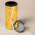 Hawaii Maile Lei 4 in 1 Can Cooler Tumbler With Yellow Monstera Pattern