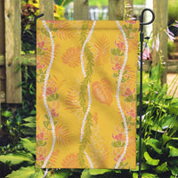 Hawaii Maile Lei Garden Flag With Yellow Monstera Pattern LT05 Garden Flag Yellow - Polynesian Pride