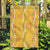 Hawaii Maile Lei Garden Flag With Yellow Monstera Pattern