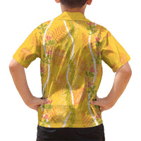 Hawaii Maile Lei Hawaiian Shirt With Yellow Monstera Pattern LT05 - Polynesian Pride