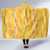 Hawaii Maile Lei Hooded Blanket With Yellow Monstera Pattern