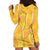 Hawaii Maile Lei Hoodie Dress With Yellow Monstera Pattern