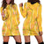 Hawaii Maile Lei Hoodie Dress With Yellow Monstera Pattern