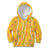 Hawaii Maile Lei Kid Hoodie With Yellow Monstera Pattern