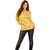 Hawaii Maile Lei Off Shoulder Sweater With Yellow Monstera Pattern