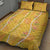 Hawaii Maile Lei Quilt Bed Set With Yellow Monstera Pattern