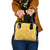 Hawaii Maile Lei Shoulder Handbag With Yellow Monstera Pattern