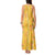 Hawaii Maile Lei Tank Maxi Dress With Yellow Monstera Pattern