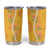 Hawaii Maile Lei Tumbler Cup With Yellow Monstera Pattern