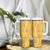 Hawaii Maile Lei Tumbler With Handle With Yellow Monstera Pattern