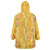 Hawaii Maile Lei Wearable Blanket Hoodie With Yellow Monstera Pattern