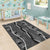 Hawaii Maile Lei Area Rug With Gray Monstera Pattern