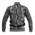 Hawaii Maile Lei Baseball Jacket With Gray Monstera Pattern