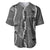 Hawaii Maile Lei Baseball Jersey With Gray Monstera Pattern