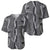 Hawaii Maile Lei Baseball Jersey With Gray Monstera Pattern