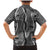 Hawaii Maile Lei Family Matching Mermaid Dress and Hawaiian Shirt With Gray Monstera Pattern