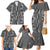 Hawaii Maile Lei Family Matching Mermaid Dress and Hawaiian Shirt With Gray Monstera Pattern