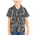 Hawaii Maile Lei Family Matching Mermaid Dress and Hawaiian Shirt With Gray Monstera Pattern