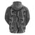 Hawaii Maile Lei Hoodie With Gray Monstera Pattern