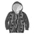 Hawaii Maile Lei Kid Hoodie With Gray Monstera Pattern