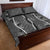 Hawaii Maile Lei Quilt Bed Set With Gray Monstera Pattern