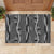 Hawaii Maile Lei Rubber Doormat With Gray Monstera Pattern