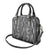 Hawaii Maile Lei Shoulder Handbag With Gray Monstera Pattern