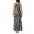 Hawaii Maile Lei Tank Maxi Dress With Gray Monstera Pattern