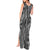 Hawaii Maile Lei Tank Maxi Dress With Gray Monstera Pattern