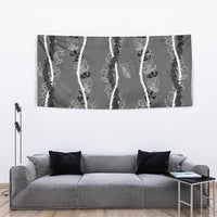 Hawaii Maile Lei Tapestry With Gray Monstera Pattern LT05 - Polynesian Pride