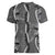 Hawaii Maile Lei Women V-Neck T-Shirt With Gray Monstera Pattern