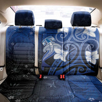 Polynesia Hammerhead Shark Back Car Seat Cover Blue Tribal Pattern With Plumeria LT05 - Polynesian Pride