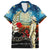 Kei Wareware Tatou New Zealand ANZAC Day Family Matching Long Sleeve Bodycon Dress and Hawaiian Shirt Starry Night Inspo Style LT05 Dad's Shirt - Short Sleeve Blue - Polynesian Pride