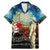 Kei Wareware Tatou New Zealand ANZAC Day Family Matching Mermaid Dress and Hawaiian Shirt Starry Night Inspo Style LT05 Dad's Shirt - Short Sleeve Blue - Polynesian Pride