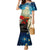 Kei Wareware Tatou New Zealand ANZAC Day Family Matching Mermaid Dress and Hawaiian Shirt Starry Night Inspo Style LT05 Mom's Dress Blue - Polynesian Pride