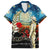 Kei Wareware Tatou New Zealand ANZAC Day Family Matching Short Sleeve Bodycon Dress and Hawaiian Shirt Starry Night Inspo Style LT05 Dad's Shirt - Short Sleeve Blue - Polynesian Pride