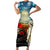 Kei Wareware Tatou New Zealand ANZAC Day Family Matching Short Sleeve Bodycon Dress and Hawaiian Shirt Starry Night Inspo Style LT05 Mom's Dress Blue - Polynesian Pride