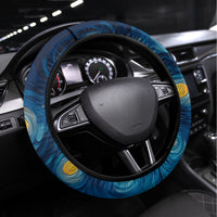 Kei Wareware Tatou New Zealand ANZAC Day Steering Wheel Cover Starry Night Inspo Style LT05 Universal Fit Blue - Polynesian Pride