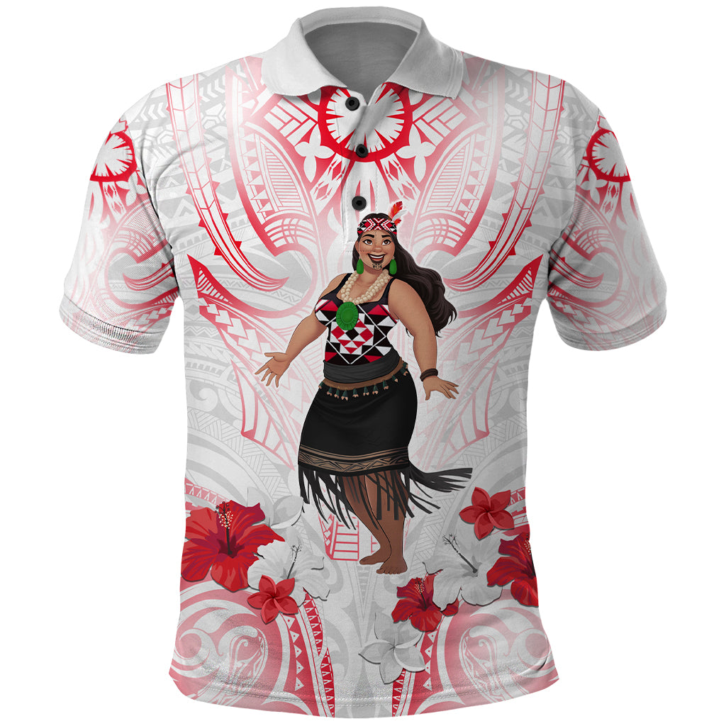 New Zealand Women's Day Polo Shirt Maori Wahine Polynesian Pattern LT05 White - Polynesian Pride