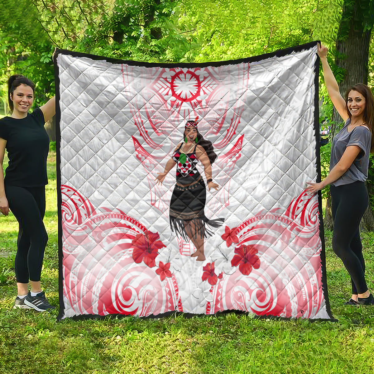 New Zealand Women's Day Quilt Maori Wahine Polynesian Pattern LT05 - Polynesian Pride