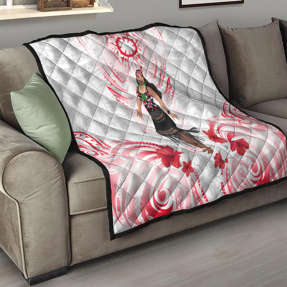 New Zealand Women's Day Quilt Maori Wahine Polynesian Pattern LT05 - Polynesian Pride