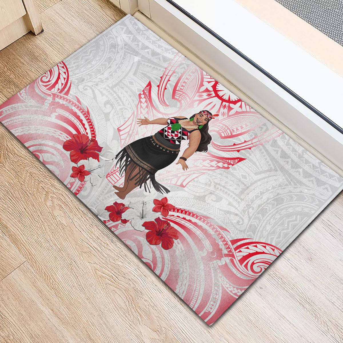 New Zealand Women's Day Rubber Doormat Maori Wahine Polynesian Pattern LT05 - Polynesian Pride