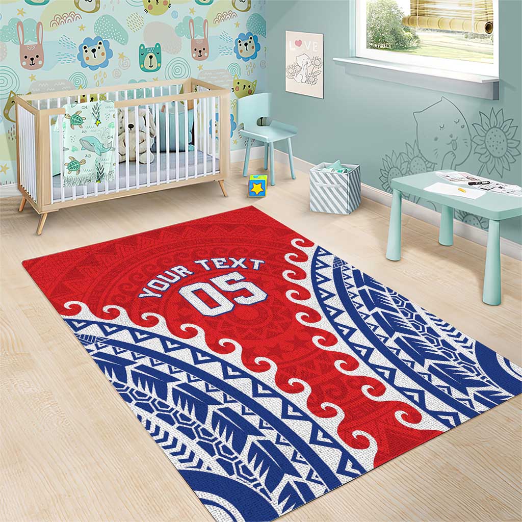 Custom Tuamotu Archipelago Area Rug Polynesian Tribal Tattoo LT05 - Polynesian Pride
