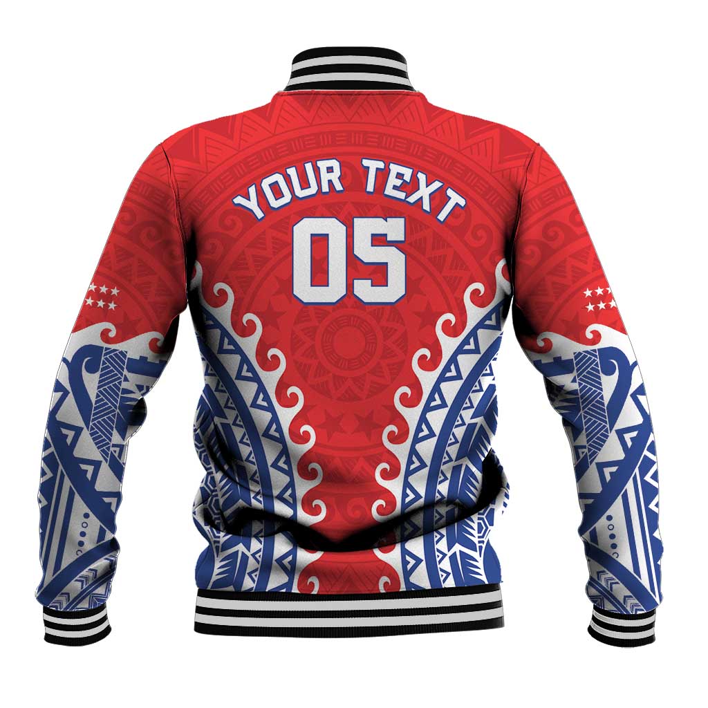 Custom Tuamotu Archipelago Baseball Jacket Polynesian Tribal Tattoo LT05 - Polynesian Pride