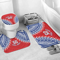 Custom Tuamotu Archipelago Bathroom Set Polynesian Tribal Tattoo LT05 Mat Set Only (3 pcs) One Size Red - Polynesian Pride