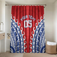 Custom Tuamotu Archipelago Bathroom Set Polynesian Tribal Tattoo LT05 Shower Curtain Only Red - Polynesian Pride