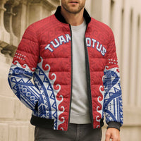 Custom Tuamotu Archipelago Bomber Puffer Jacket Polynesian Tribal Tattoo LT05 - Polynesian Pride
