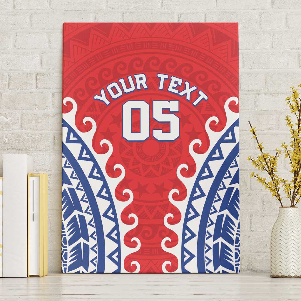 Custom Tuamotu Archipelago Canvas Wall Art Polynesian Tribal Tattoo LT05 Without Frame Red - Polynesian Pride